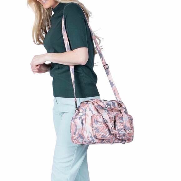 Lug Jumper Carry All Tote Travel Bag Crossbody Azalea Tropical Floral Purse NWOT - Picture 4 of 16